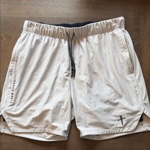 White Three Nails Men’s Athletic Shorts